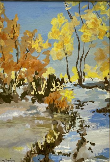 Automne 1 - Gouache sur carton 20x29 cm 180€