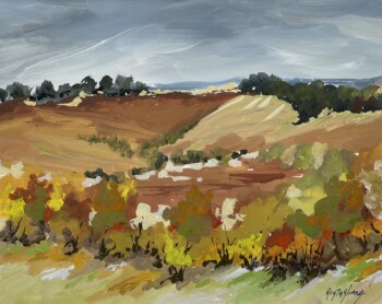 AUTOMNE LABBEVILLE EN VEXIN GOUACHE