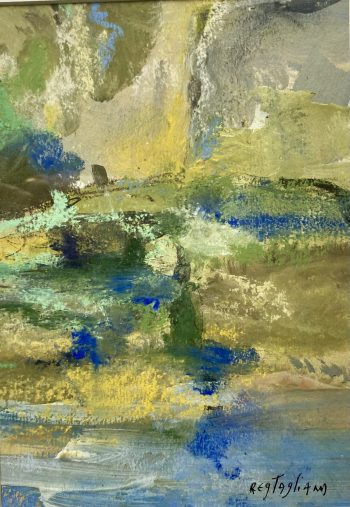 Symphonie EN bleue - Gouache sur carton - 12 x 17 cm - 120€
